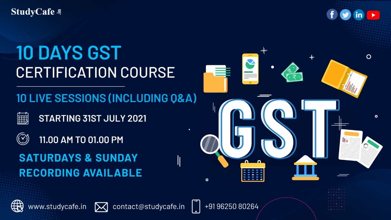 Online GST Certification Course by Studycafe