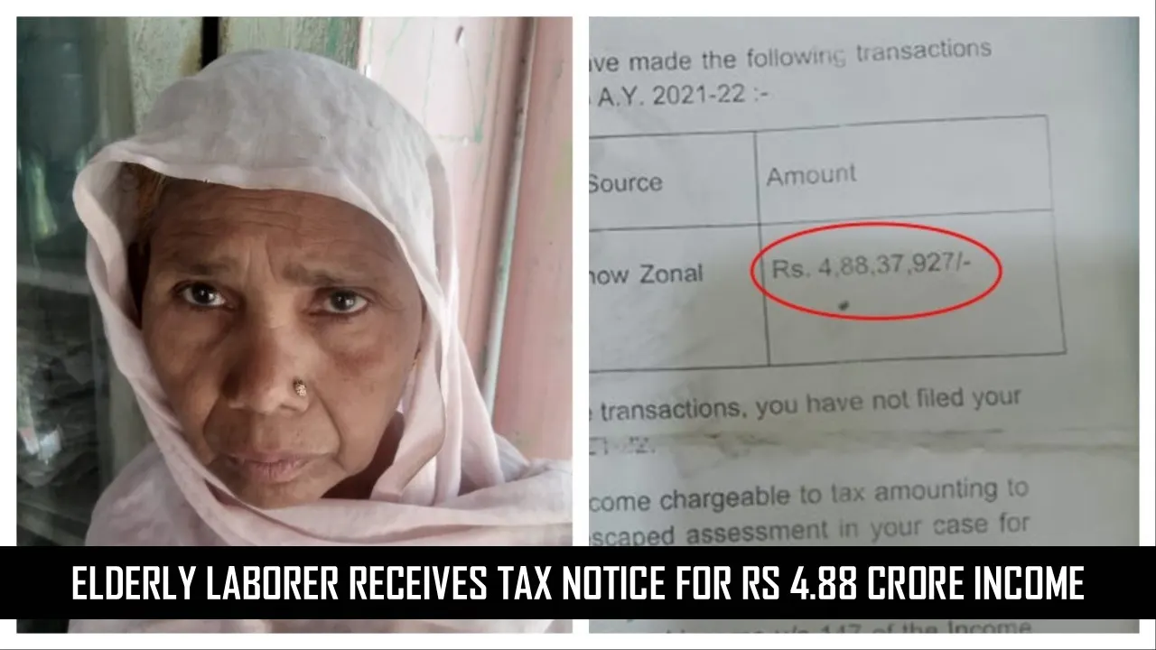 Elderly Laborer Receives Tax Notice for Rs 4.88 Crore Income, Told to File Income Tax Return