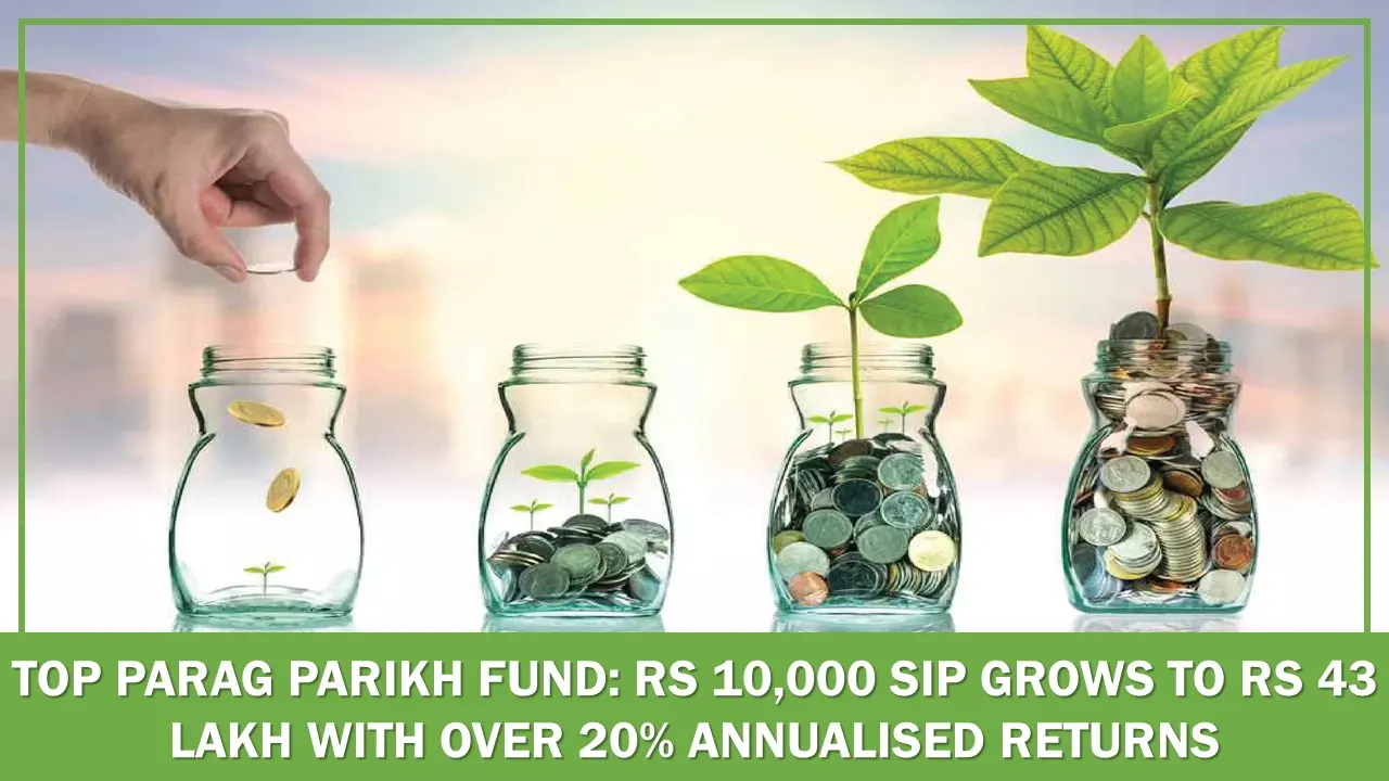 Top Parag Parikh Fund: Rs 10,000 Monthly SIP Grows to Rs 43 lakh With Over 20% Annualised Returns