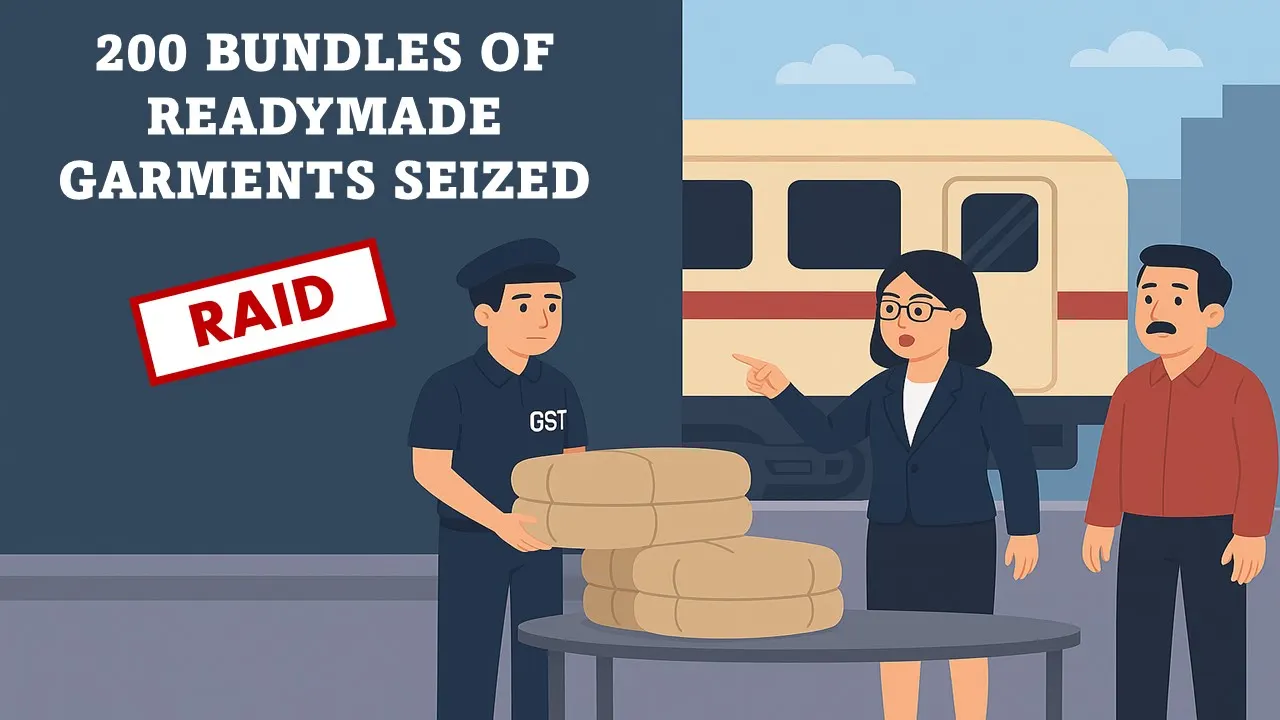 GST Shockwave! 200 Bundles of Readymade Garments Seized in Massive Railway Station Raid