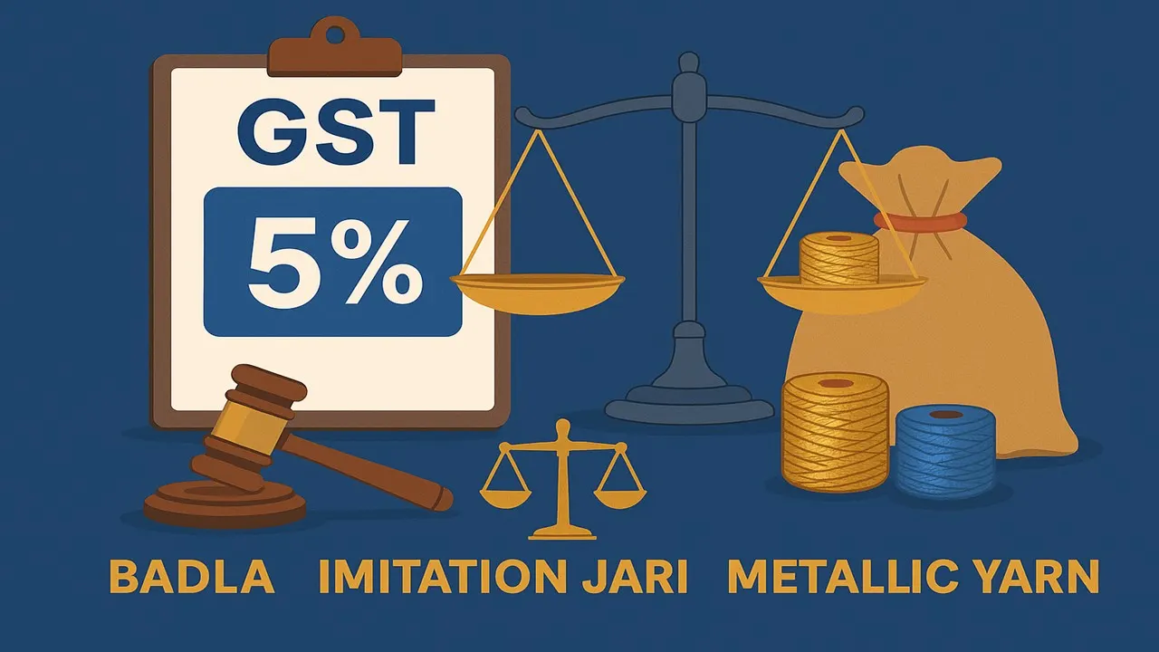AAR: 5% GST is Applicable on Supply of Badla/ Imitation Jari/ Metallic Yarn