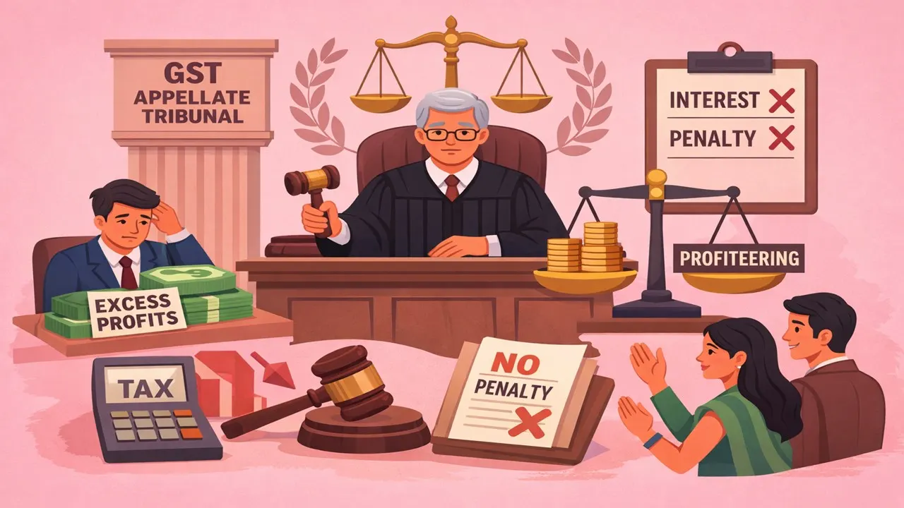 GST Appellate Tribunal Upholds Limited Profiteering, Rejects Interest and Penalty Claims