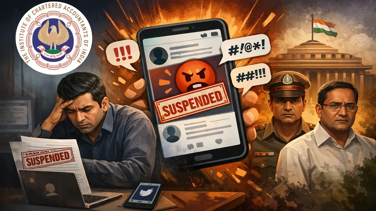 ICAI Disciplines CA for Threatening and Abusive Tweets Against Govt. Officials; Suspends for One-Month