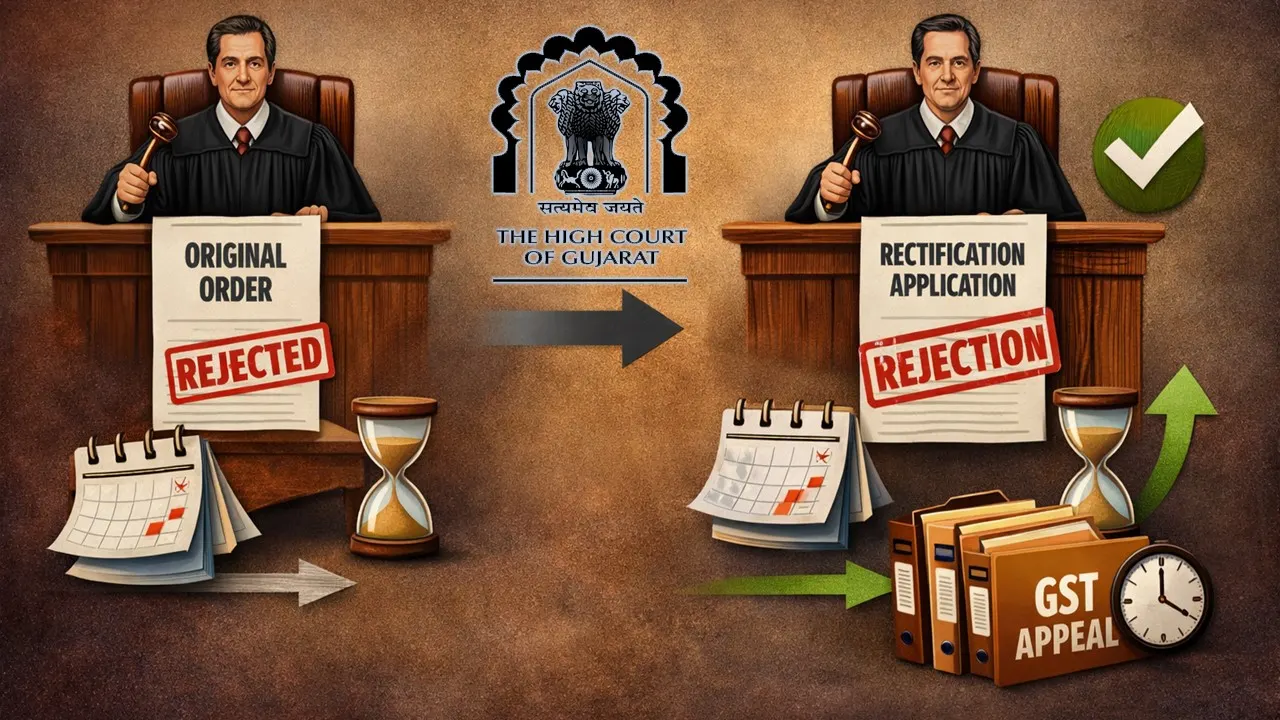GST Appeal Limitation Must Be Counted from Rectification Rejection, Holds Gujarat High Court