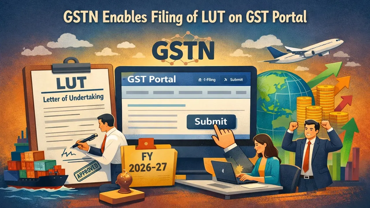 GSTN Update: LUT Filing for FY 2026-27 Now Live on GST Portal; Check Details and Step-by-Step Guide