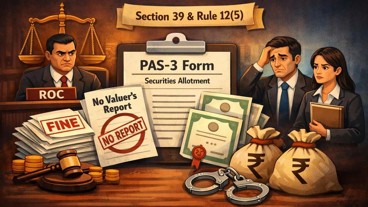 ROC Levies Penalty on Company and Director for Non-Compliance in Securities Allotment Rules