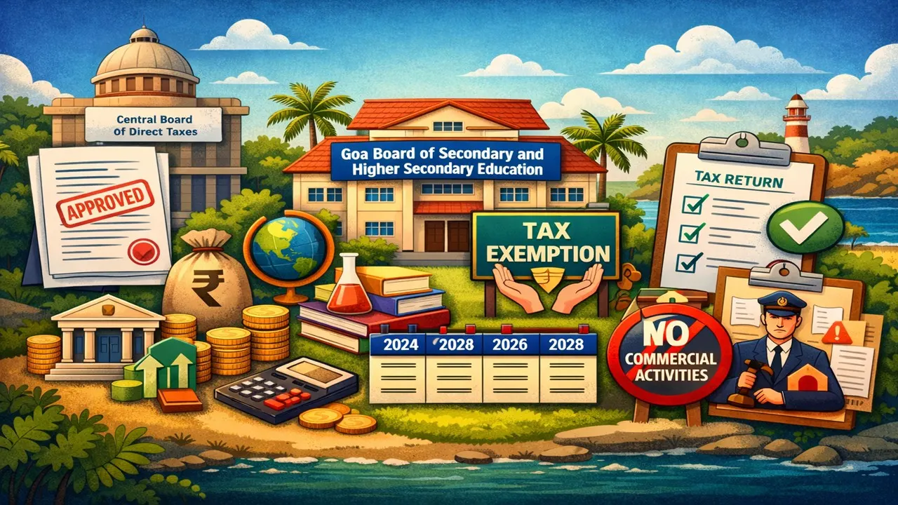 CBDT Notifies Tax Exemption for Goa Board of Secondary and Higher Secondary Education u/s 10(46)