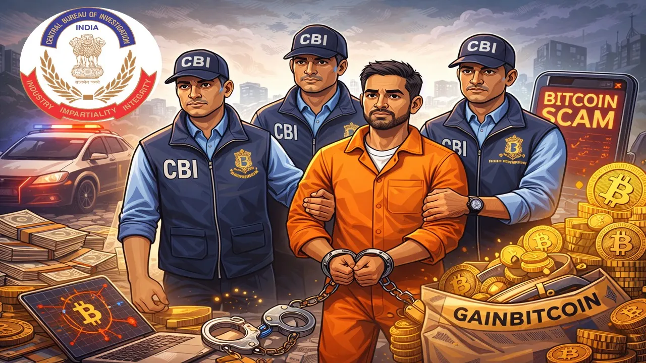 CBI Arrests Key Accused Involved in Multi-Thousand-Crore Gainbitcoin Cryptocurrency Scam