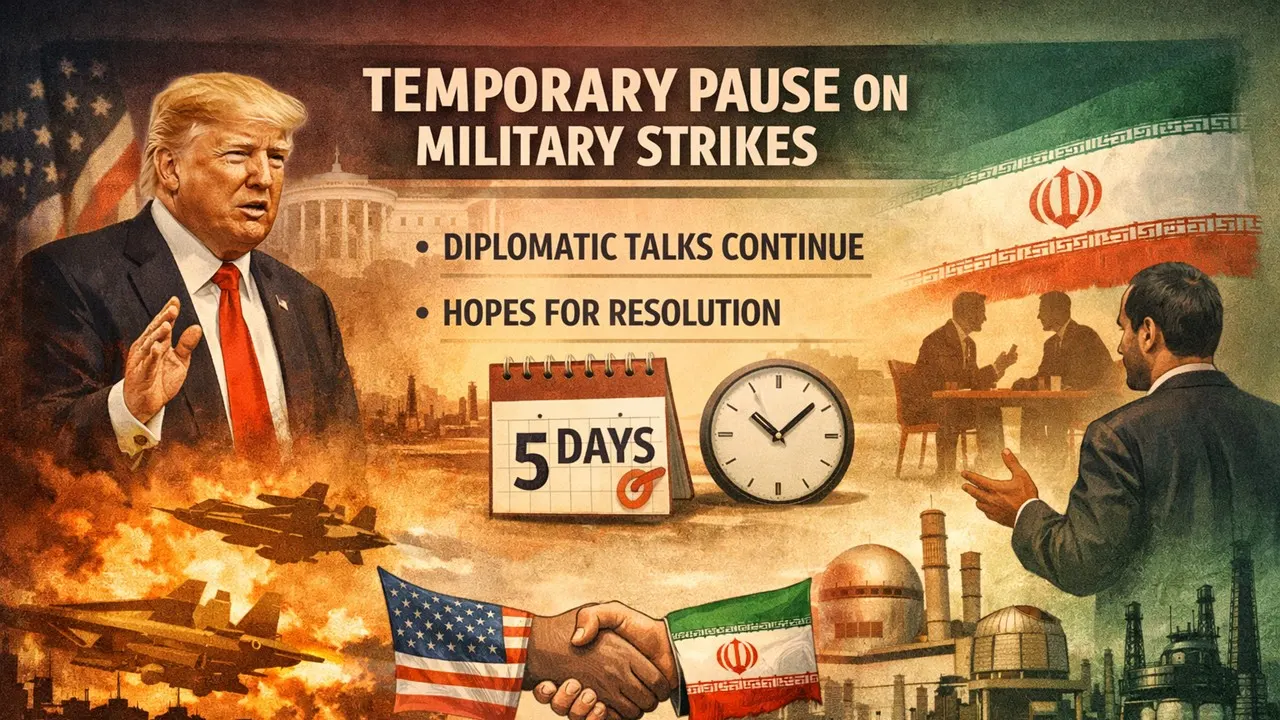 US Pauses Planned Strikes On Iran Amid Ongoing Diplomatic Talks