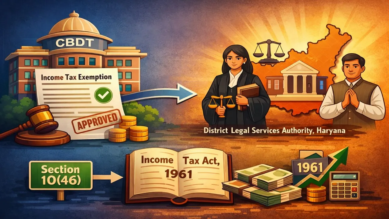 CBDT Confers Income Tax Exemption Status to Haryana District Legal Services Authority