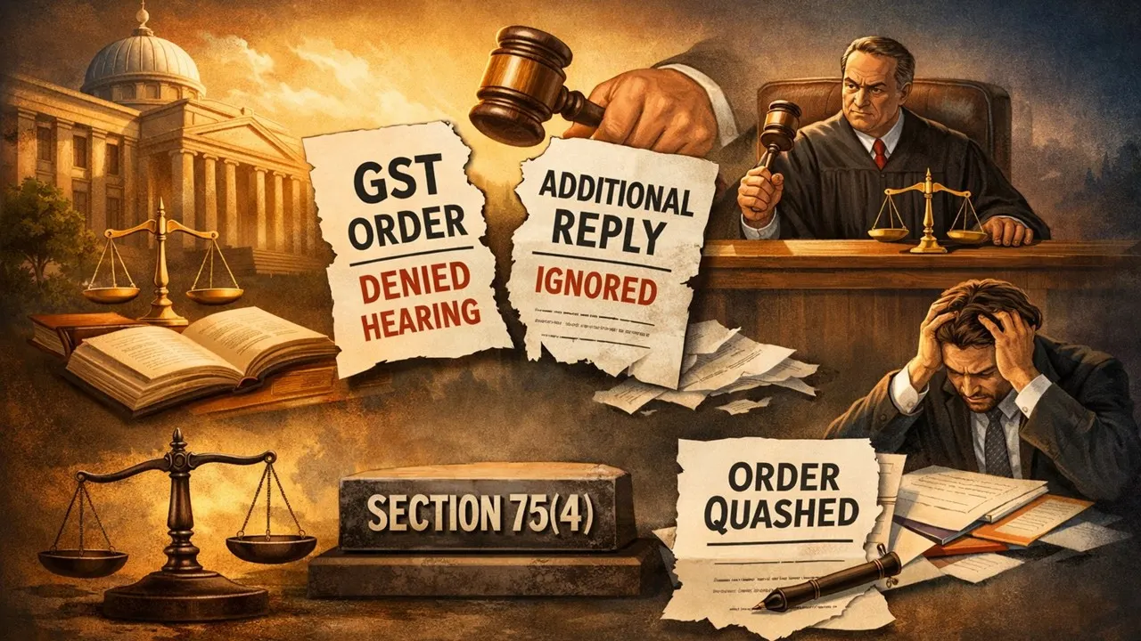 HC Sets Aside GST Order for Denial of Personal Hearing under Section 75(4)