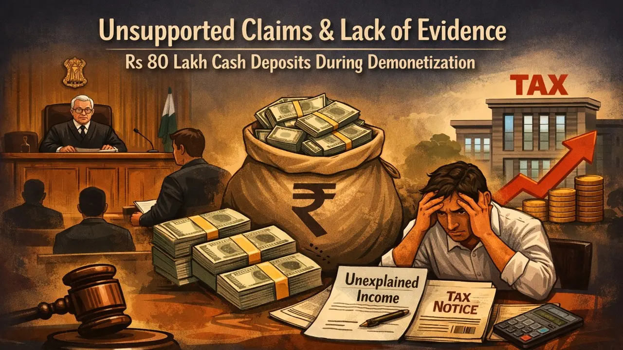 No Evidence, No Relief: ITAT Upholds Rs 80 Lakh Addition in Unexplained Cash Credits Case
