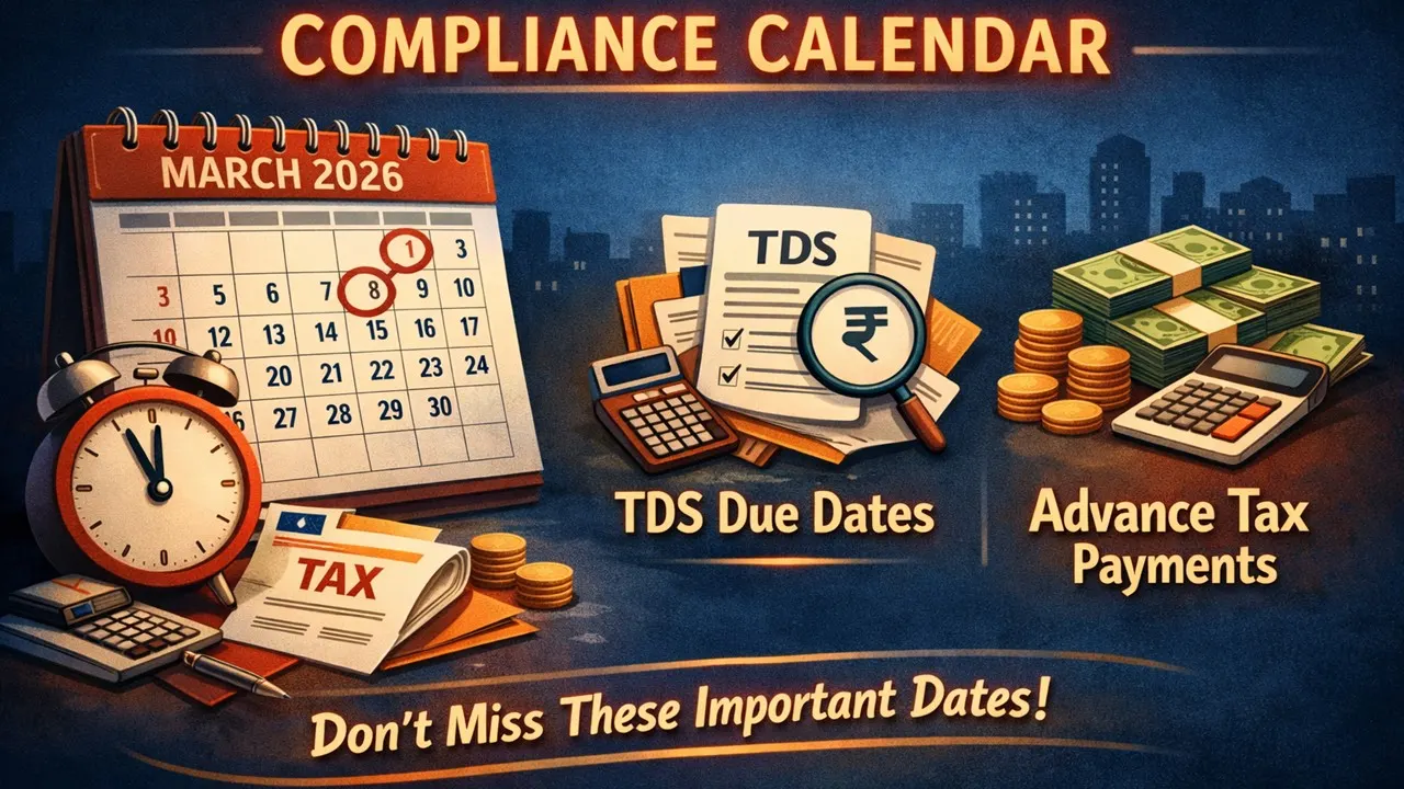 March 2026 Compliance Calendar: Key Income Tax, TDS and Advance Tax Due Dates You Can’t Afford to Miss