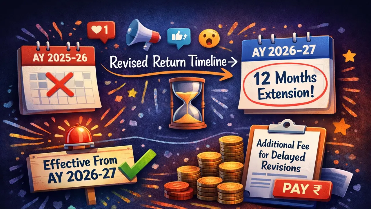 Tax Rule Buzz on Social Media: New Revised Return Timeline Extension Applies from AY 2026-27