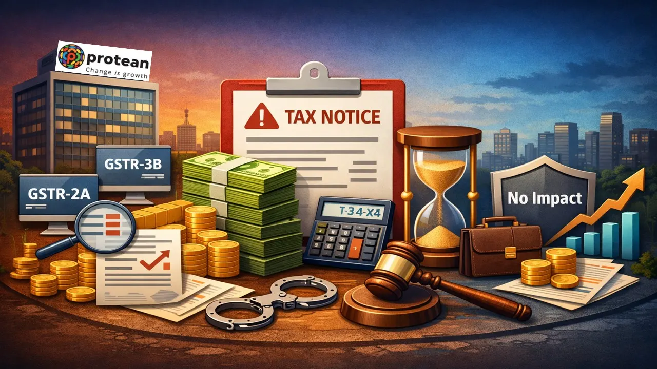 Protean eGov Receives Rs 6.28 Crore GST Demand Order from Commissioner (Appeals)
