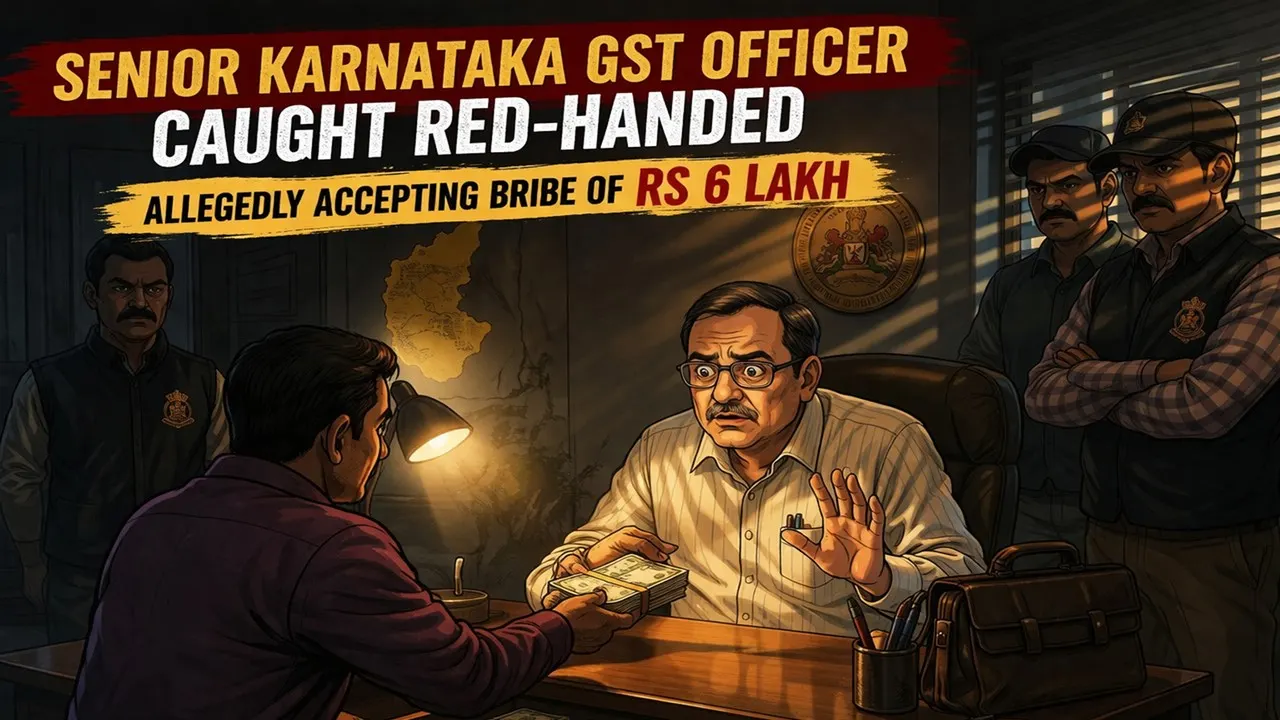 Senior Karnataka GST Officer Caught Red-Handed While Allegedly Accepting Bribe of Rs 6 Lakh