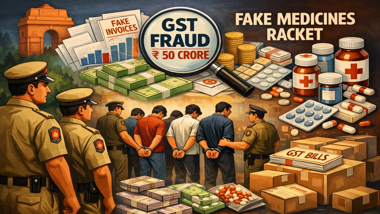Delhi Police Uncovers GST Fraud Worth Rs 50 Crore Involving Fake Medicine Racket; Six Arrested
