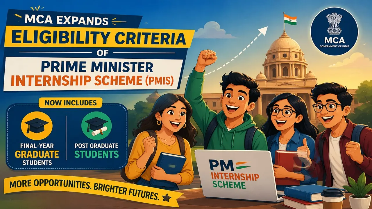 Prime Minister Internship Scheme 2026 Update: Final-Year Students Now Eligible for Paid Internships