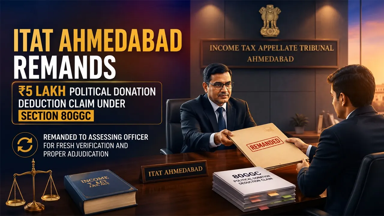 ITAT Remands Section 80GGC Political Donation Case for Fresh Verification