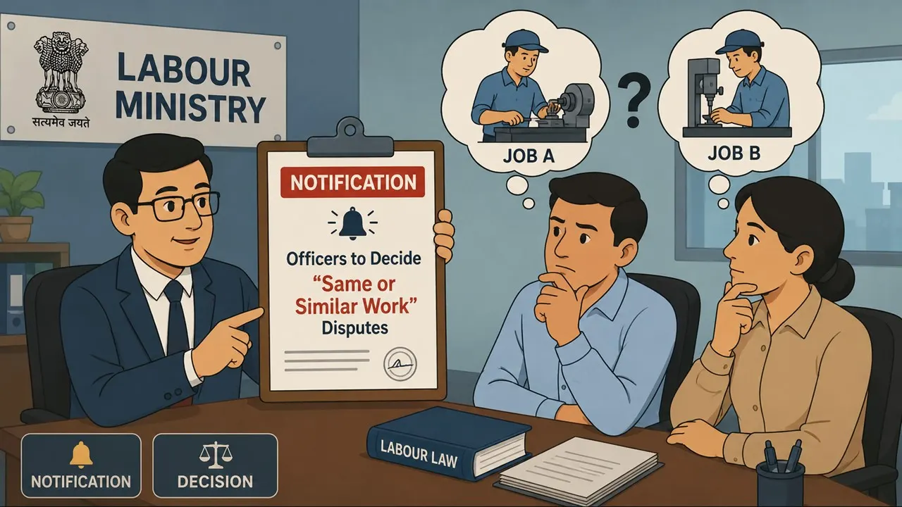 Labour Ministry Notifies Officers to Decide "Same or Similar Work" Disputes