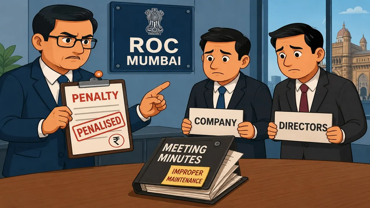 ROC Mumbai Penalises Company, Directors for Improper Maintenance of Meeting Minutes