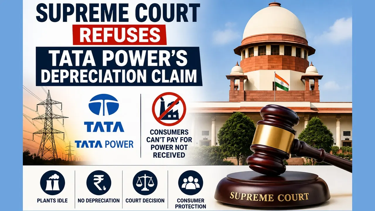Supreme Court refuses Tata Power's Depreciation Claim: consumers cannot be required to pay for electricity which they no longer received