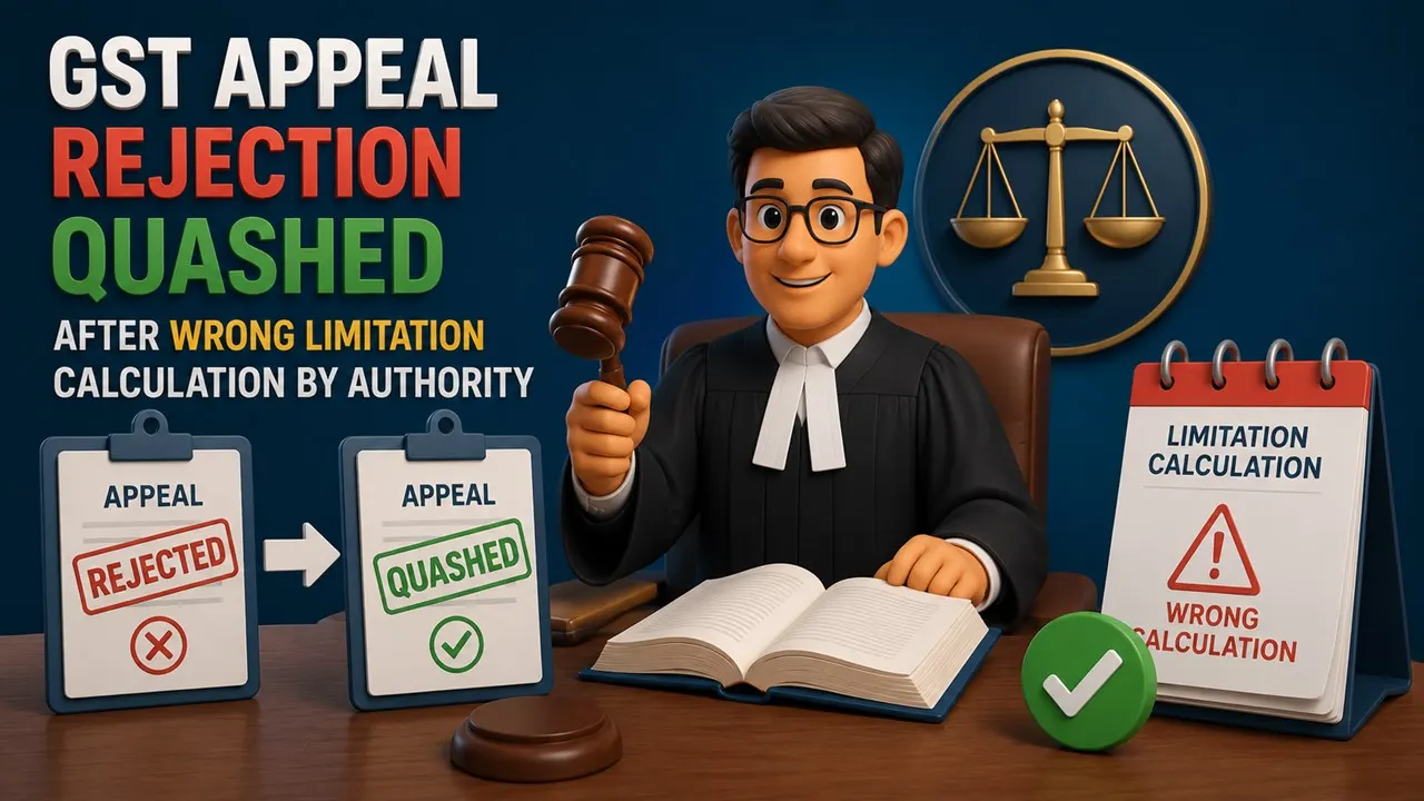 GST Appeal Rejection Quashed After Wrong Limitation Calculation by Authority