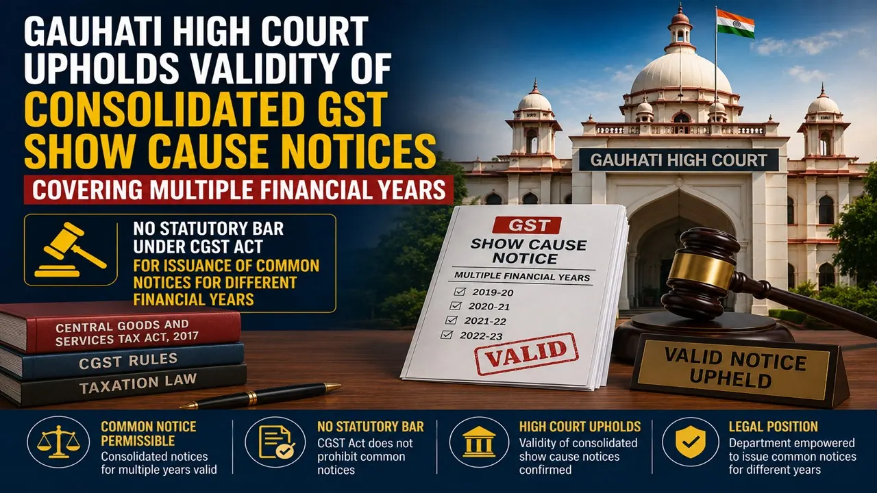 Gauhati High Court Upholds Validity of Consolidated GST SCN Covering Multiple Financial Years in matter of Tata Projects