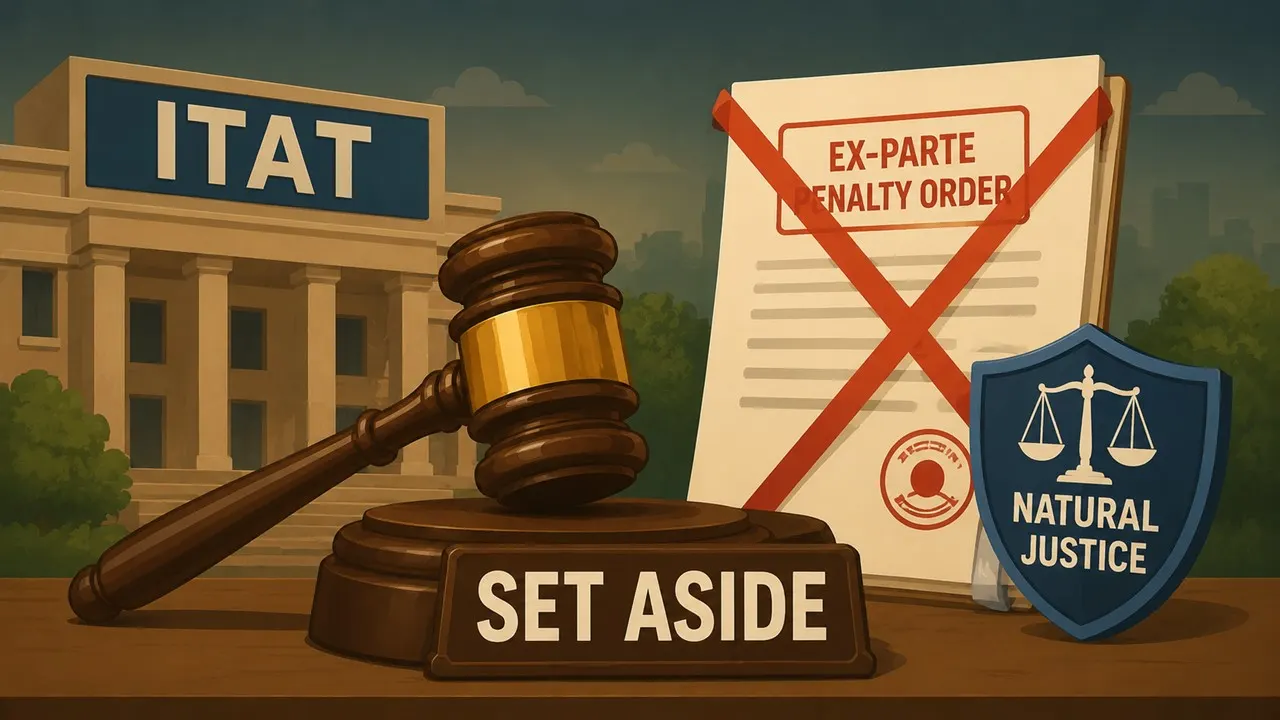 ITAT Sets Aside Ex-Parte Penalty Order on Natural Justice Grounds