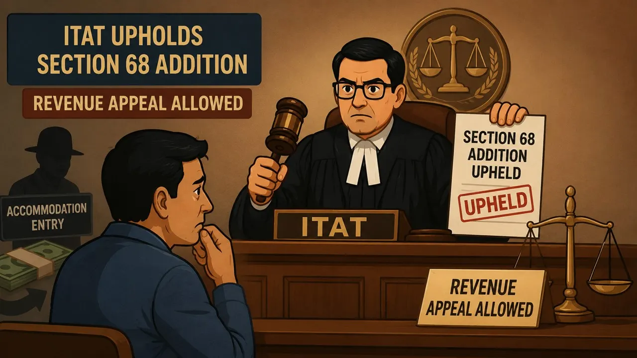 ITAT Upholds Section 68 Addition for Alleged Accommodation Entry, Allows Revenue Appeal