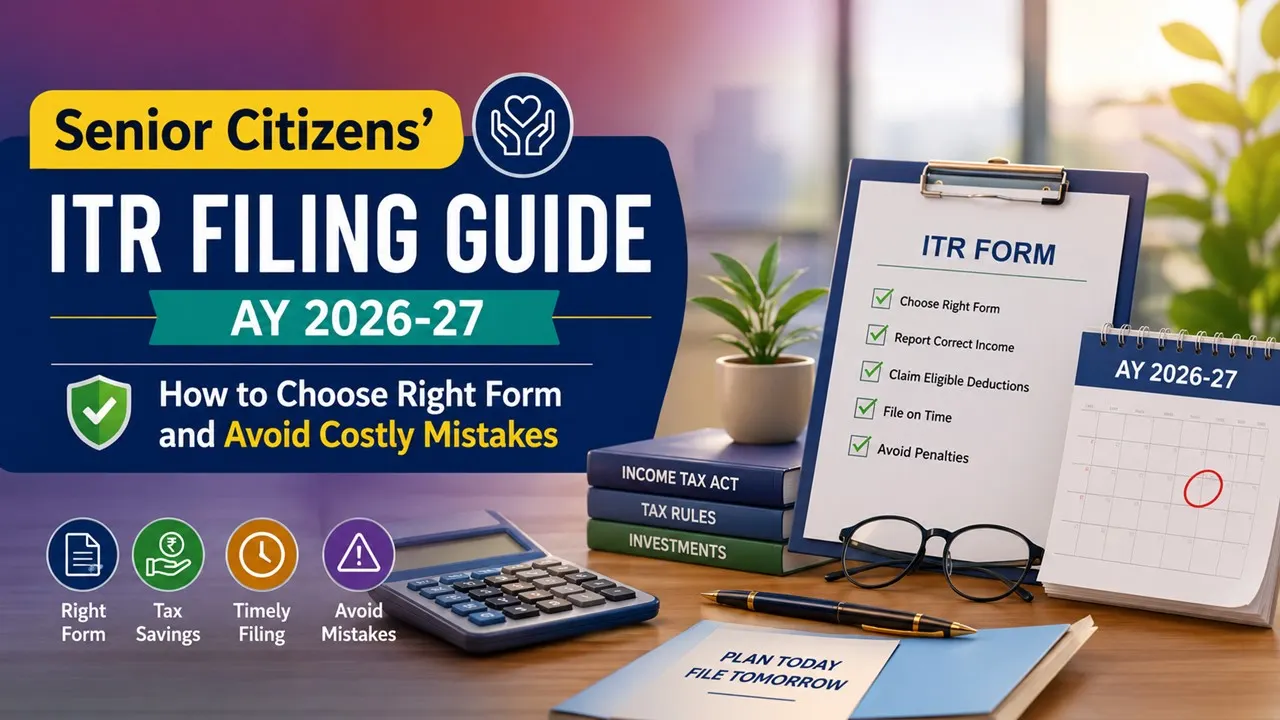 Senior Citizens’ ITR Filing Guide AY 2026-27: How to Choose Right Form and Avoid Costly Mistakes