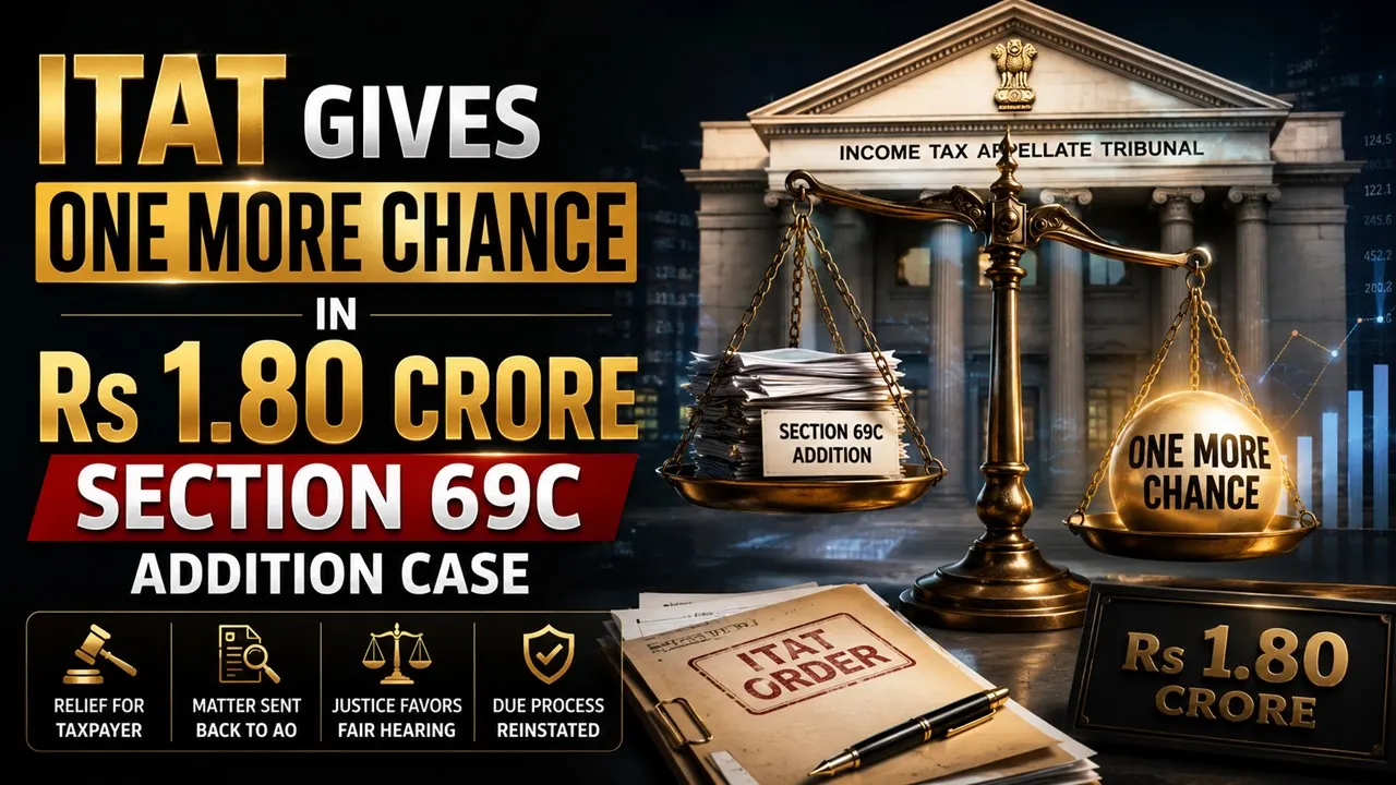 ITAT Gives One More Chance in Rs 1.80 crore Section 69C Addition Case