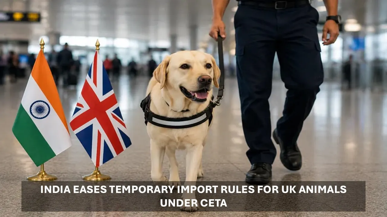 Government Notifies Customs Duty and IGST Exemption for Temporary Import of Animals under India–UK CETA