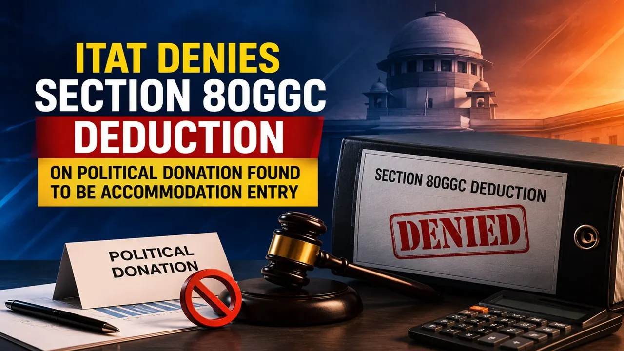 ITAT Denies Section 80GGC Deduction on Political Donation Found to be Accommodation Entry