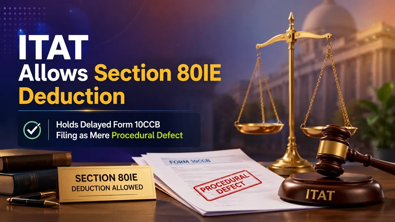 ITAT Allows Section 80IE Deduction, Holds Delayed Form 10CCB Filing as Mere Procedural Defect