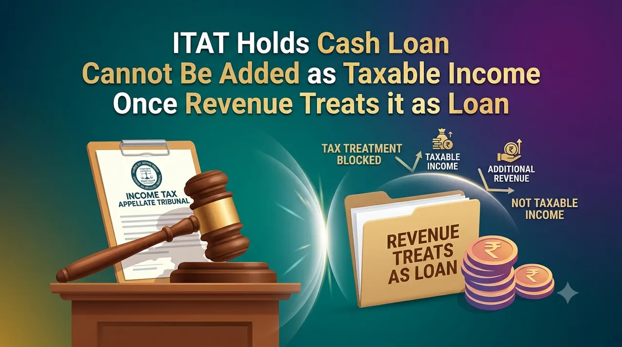 ITAT Holds Cash Loan Cannot Be Added as Taxable Income Once Revenue Treats it as Loan 