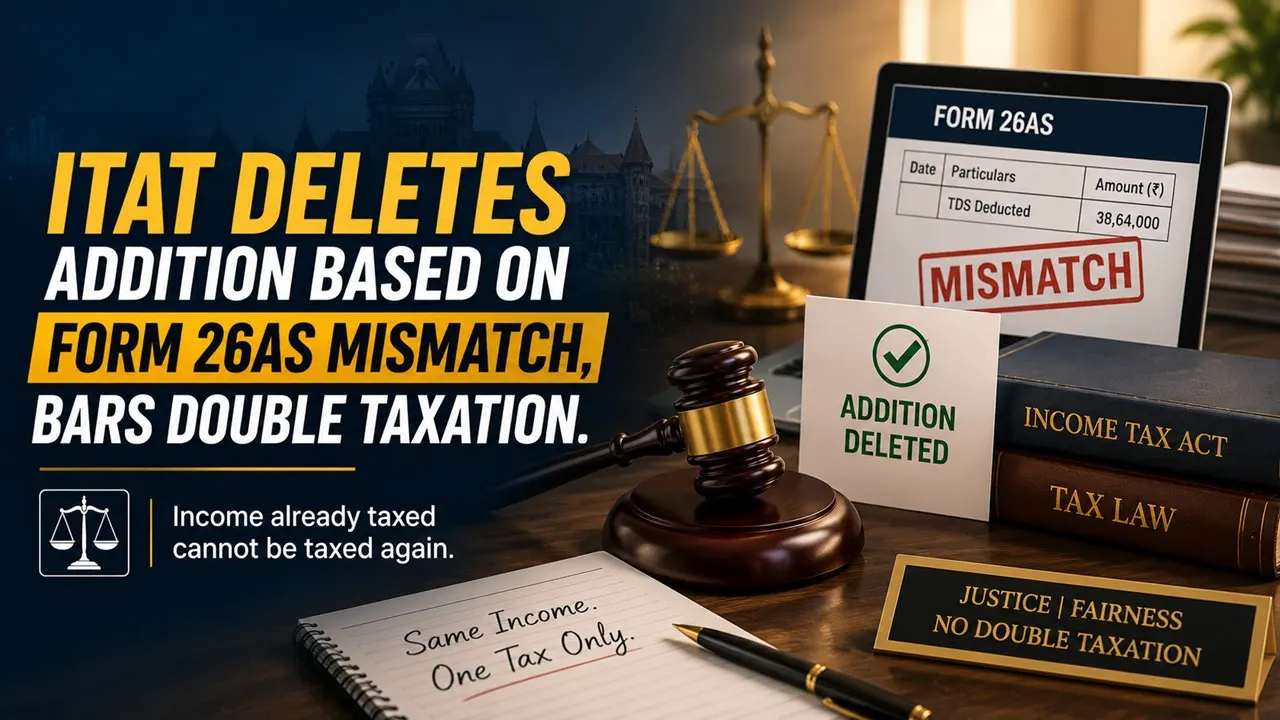 ITAT Deletes Addition Based on Form 26AS Mismatch, Bars Double Taxation
