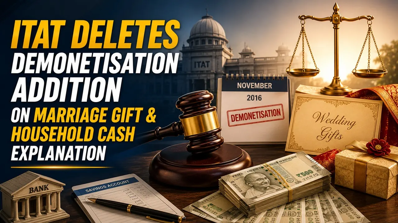 ITAT Deletes Demonetisation Addition on Marriage Gift and Household Cash Explanation