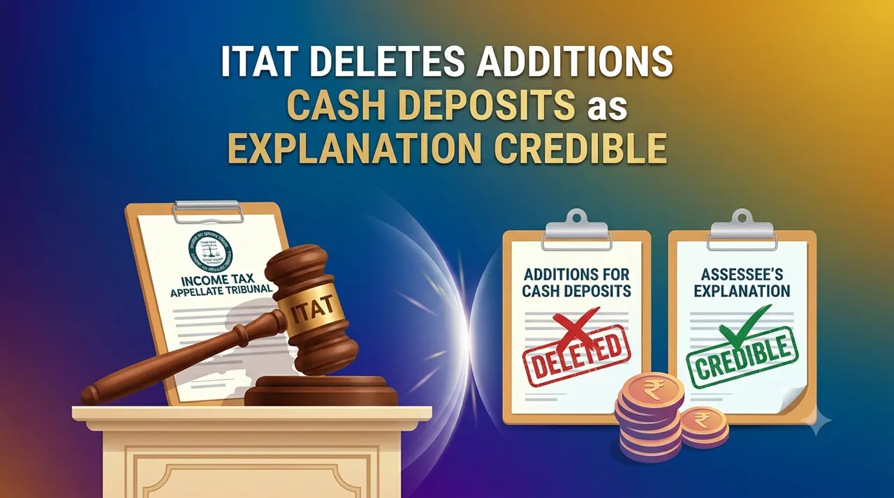 ITAT Deletes Additions for Cash Deposits After Finding Assessee's Explanation Credible