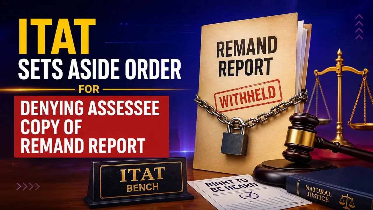 ITAT Sets Aside Order for Denying Assessee Copy of Remand Report