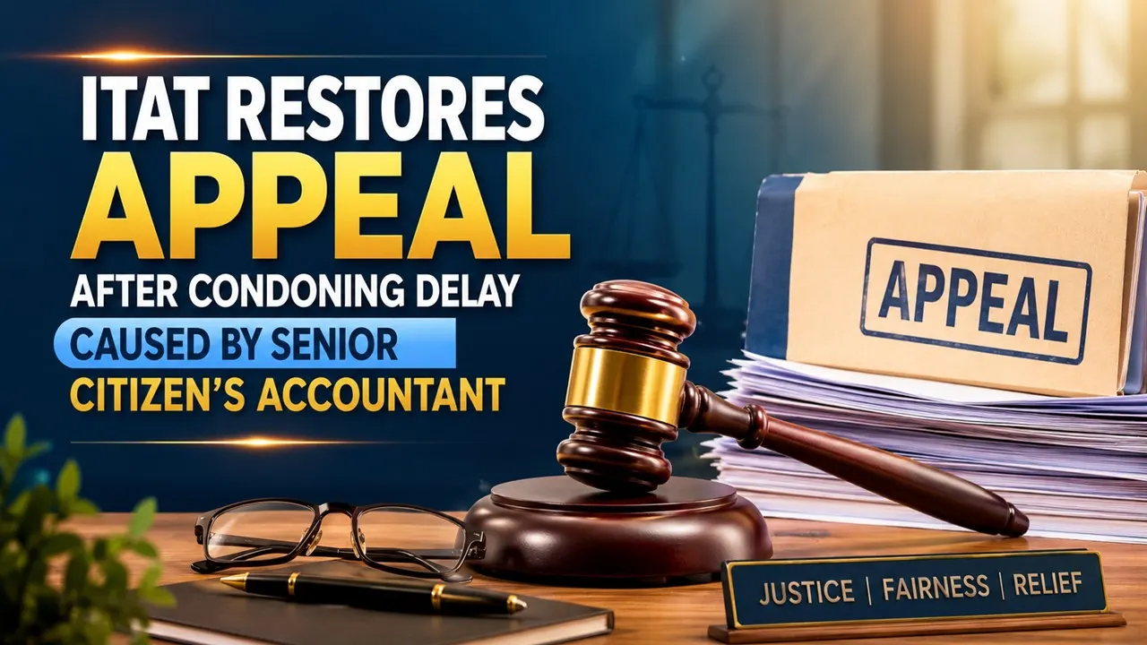 ITAT Restores Appeal After Condoning Delay Caused by Senior Citizen’s Accountant