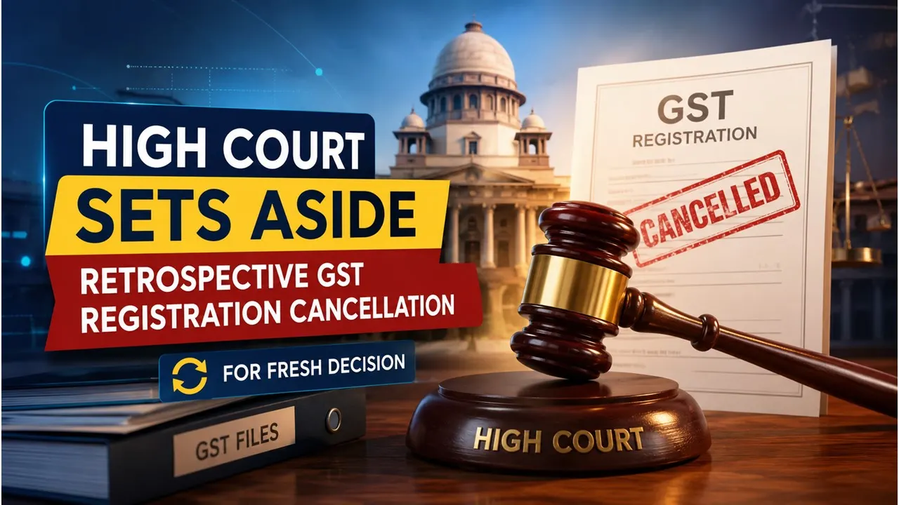 High Court Sets Aside Retrospective GST Registration Cancellation for Fresh Decision