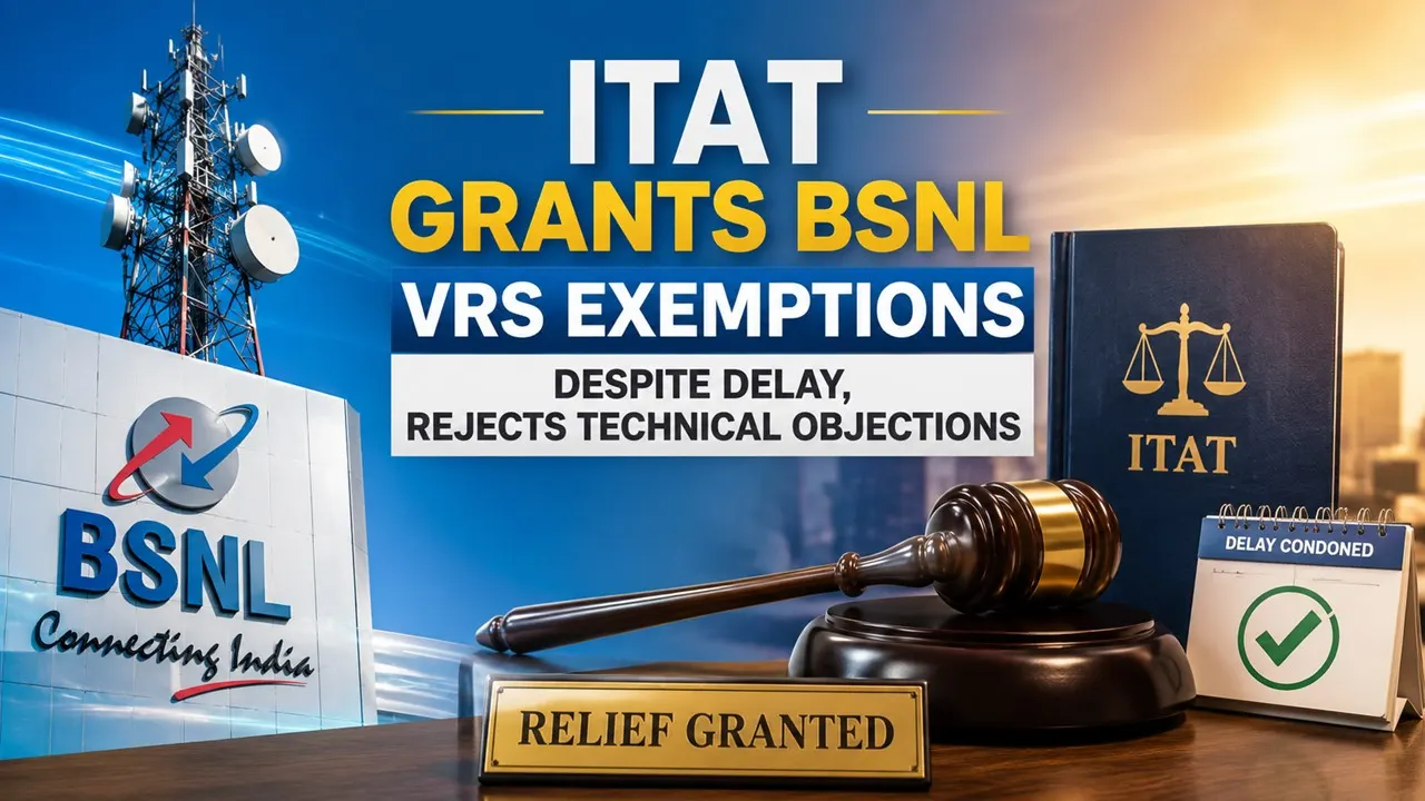 ITAT Grants BSNL VRS Exemptions Despite Delay, Rejects Technical Objections