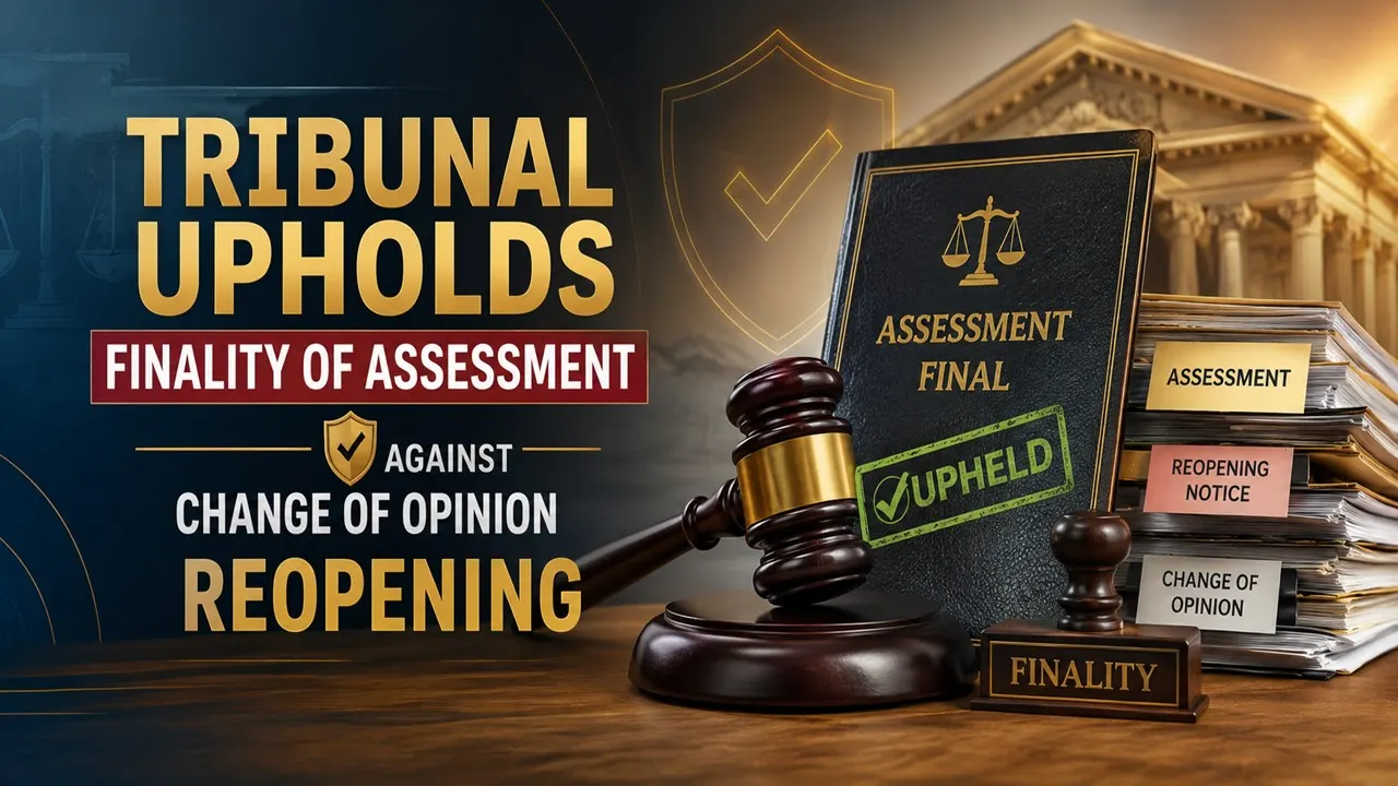Tribunal Upholds Finality of Assessment Against Change of Opinion Reopening
