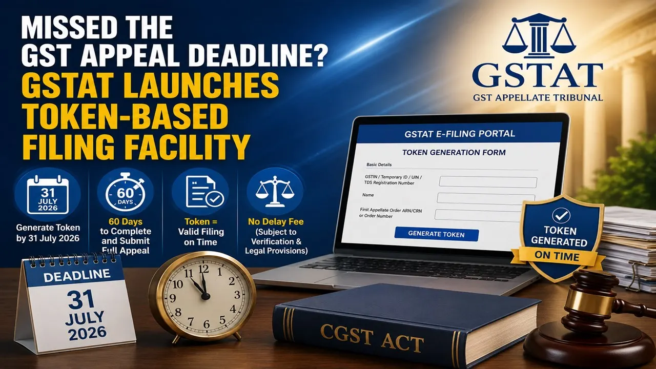 Missed the GST Appeal Deadline? GSTAT Launches Token-Based Filing Facility