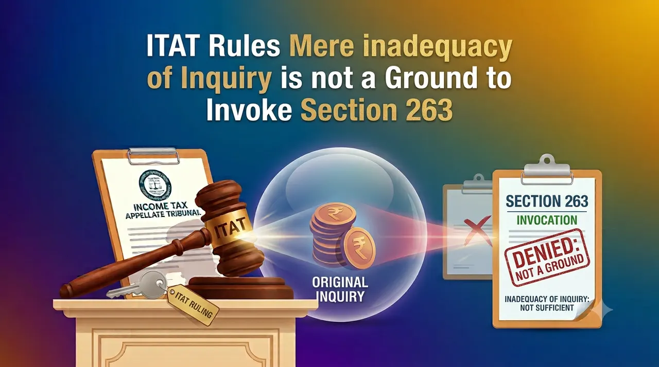 ITAT Rules Mere inadequacy of Inquiry is not a Ground to Invoke Section 263