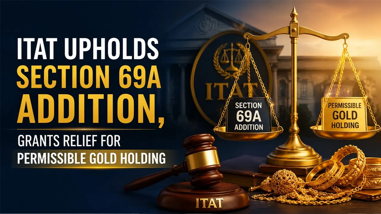 ITAT Upholds Section 69A Addition, Grants Relief for Permissible Gold Holding