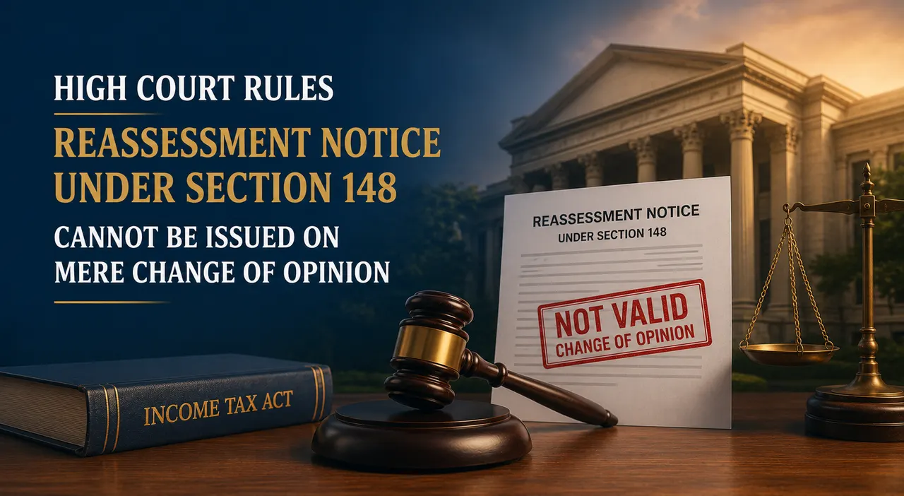 High Court Rules Reassessment Notice under Section 148 Cannot Be Issued on Mere Change of Opinion