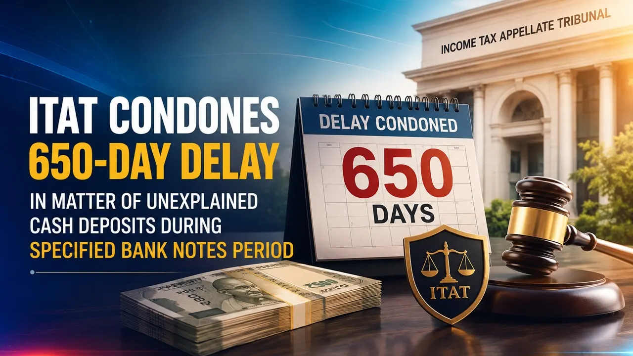 ITAT Condones 650-Day Delay in Matter of Unexplained Cash Deposits During Specified Bank Notes Period