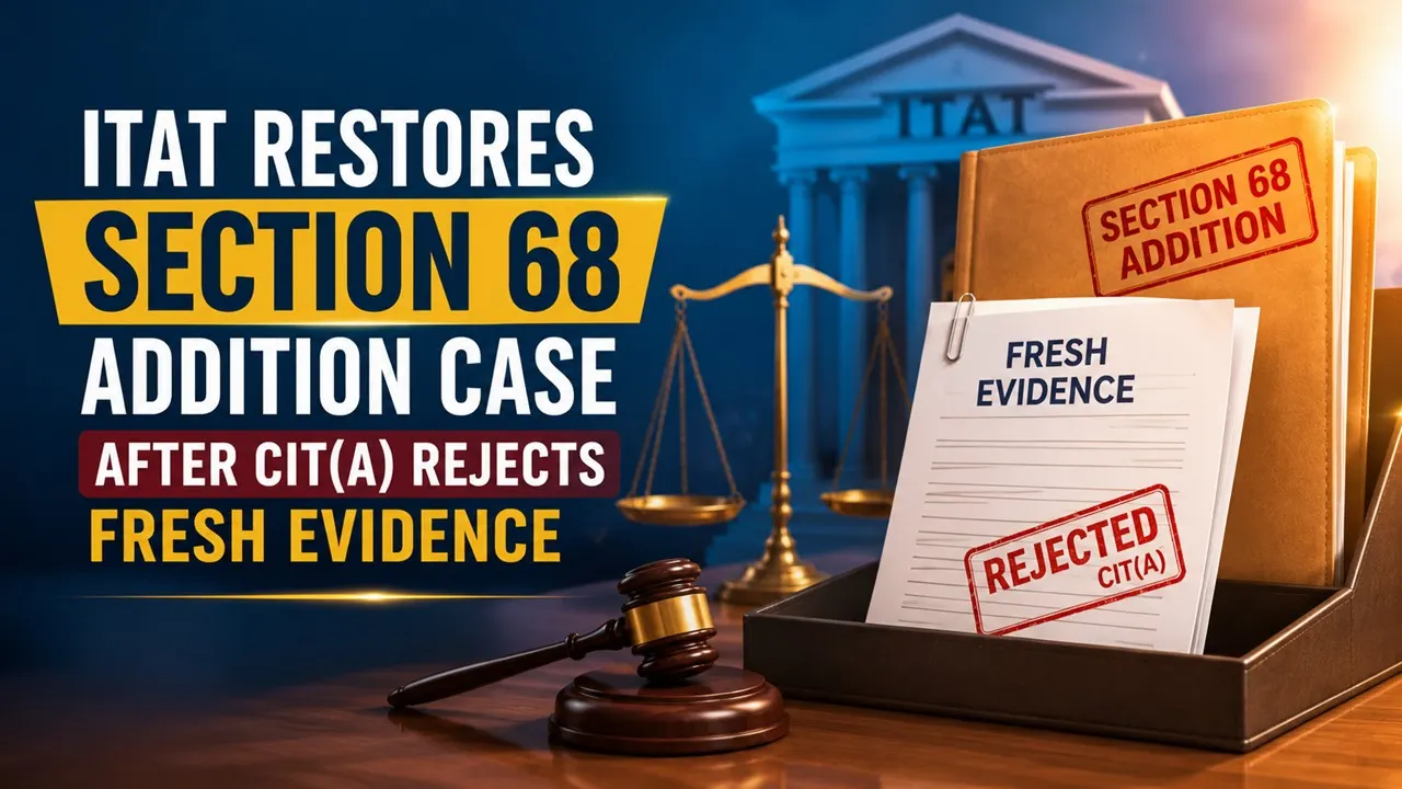ITAT Restores Section 68 Addition Case After CIT(A) Rejects Fresh Evidence